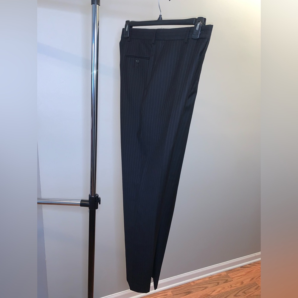 👖 Van Heusen Men’s Black Pinstripe Dress Pants – Suit Separate - 40R
